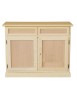 MOBILI 2G -  MADIA CREDENZA IN LEGNO GREZZA 2 ANTE 2 CASSETTI L.105 P.42 H.86