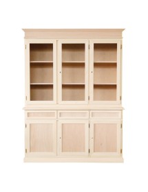 MOBILI 2G - Cristalliera in legno 3 Ante Arte Povera L.156 P.42 H.205