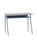 MOBILI 2G - Banco Scuola moderno metallo grigio piano melaminico grigio 100x50x76,5 vista frontale