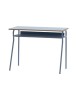 MOBILI 2G - Banco Scuola moderno metallo grigio piano melaminico grigio 100x50x76,5 vista frontale