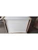 MOBILI 2G - Cassettiera classica 4 cassetti legno bianco shabby 115x50x90  vista frontale