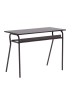 MOBILI 2G - Banco Scuola moderno metallo canna di fucile piano melaminico noce invecchiato 100x50x76,5 vista frontale