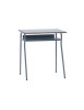 MOBILI 2G - Banco Scuola Moderno Metallo Grigio Piano Melaminico Grigio 70x50x76,5 VISTA FRONTALE