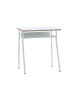 MOBILI 2G - Banco Scuola Moderno Metallo bianco Piano Melaminico bianco 70x50x76,5 vista frontale