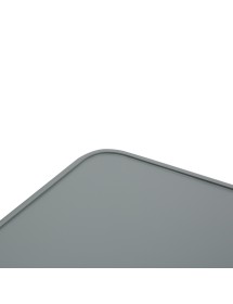 MOBILI 2G - Tavolino contemporaneo legno paglia grigio shabby 100X50X43 VISTA PIANO