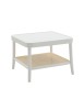 MOBILI 2G - Tavolino quadrato contemporaneo legno paglia bianco 60X60X43 vista laterale