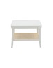 MOBILI 2G - Tavolino quadrato contemporaneo legno paglia bianco 60X60X43 vista frontale