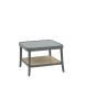 MOBILI 2G - Tavolino quadrato contemporaneo legno paglia grigio 60X60X43 vista laterale