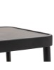 MOBILI 2G - Tavolino quadrato contemporaneo legno paglia nero 60X60X43 vista piano