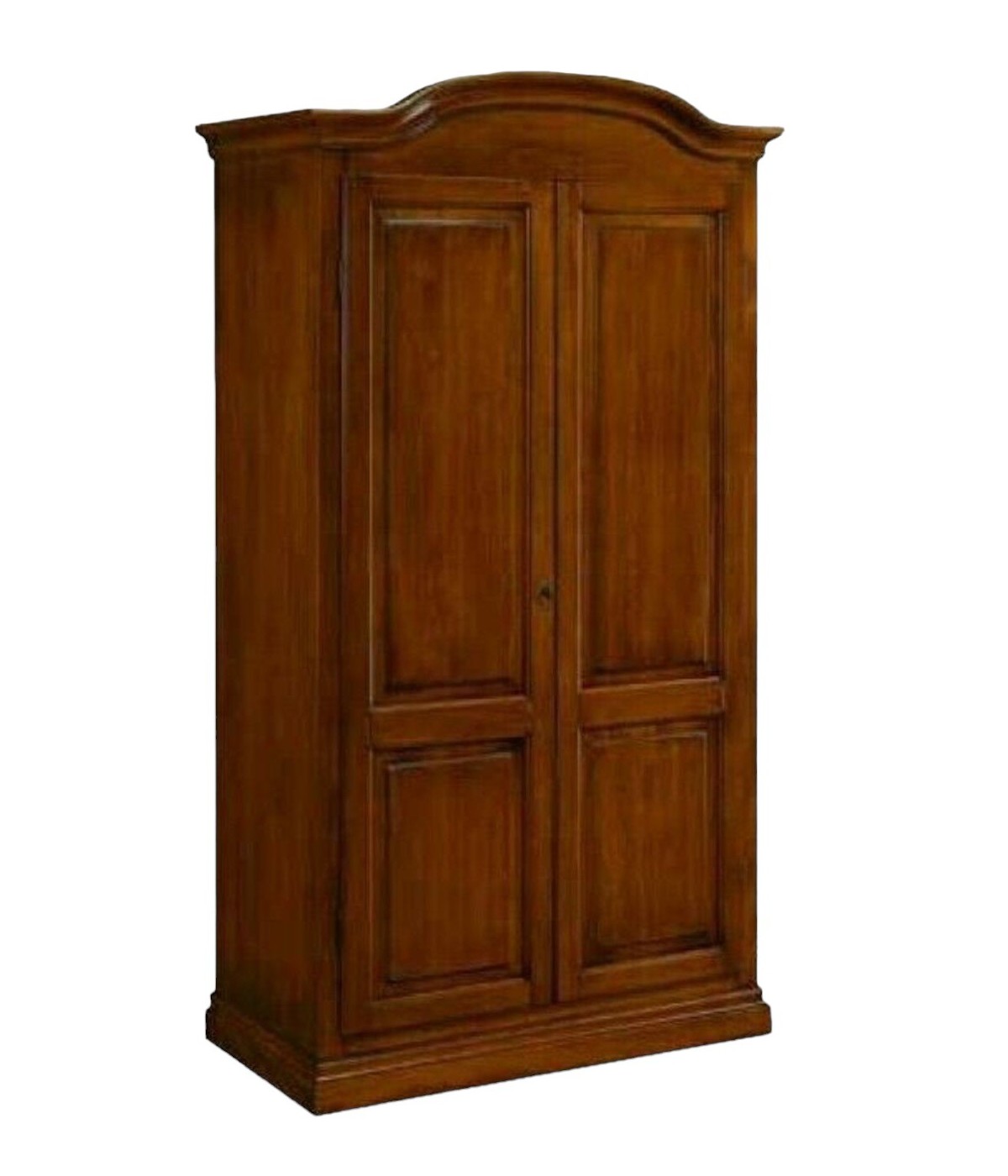 MOBILI 2G - Armadio 2 ante in legno massello classico cappello tondo 107x55x197H vista frontale