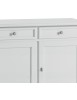 MOBILI 2G - Madia Credenza 4 porte 4 cassetti Arte povera bianco 203x42x86 VISTA CASSETTO
