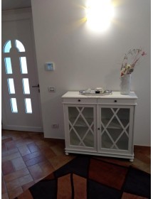 MOBILI 2G - MADIA LIBRERIA INGLESINA LEGNO BIANCO OPACO 110X40X100 vista frontale