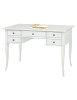 MOBILI 2G - SCRIVANIA ARTE POVERA 5 CASSETTI LEGNO BIANCO 150x65x81 vista frontale