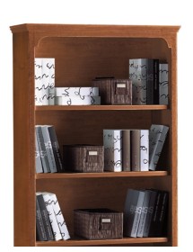 MOBILI 2G - LIBRERIA CLASSICA 4 RIPIANI 1 CASSETTO, TINTA NOCE cm 94x36x189H vista frontale ripiani