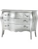 MOBILI 2G - Comò 3 cassetti bombato 116*45*85 ARGENTO (1914) vista frontale