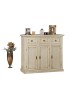 MOBILI 2G - MADIA CREDENZA IN LEGNO AVORIO PATINATO L.100 P.39 H.85