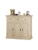 MOBILI 2G - MADIA CREDENZA IN LEGNO AVORIO PATINATO L.100 P.39 H.85 vista frontale