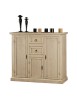 MOBILI 2G - MADIA CREDENZA IN LEGNO AVORIO PATINATO L.100 P.39 H.85 vista frontale