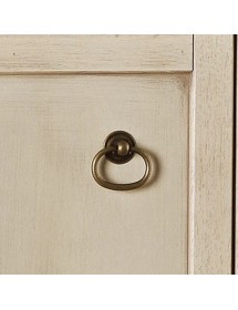 MOBILI 2G - MADIA CREDENZA IN LEGNO AVORIO PATINATO L.100 P.39 H.85 vista colore