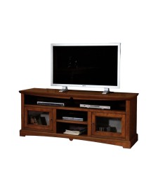 MOBILI 2G - Parete porta tv Soggiorno classica legno tinta noce vista porta tv