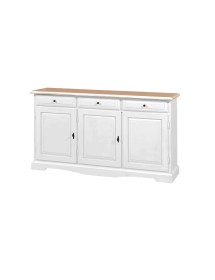 MOBILI 2G - MADIA CREDENZA IN LEGNO LACCATO BIANCO OPACO L.156 P.42 H.85 vista frontale