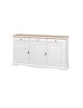 MOBILI 2G - MADIA CREDENZA IN LEGNO LACCATO BIANCO OPACO L.156 P.42 H.85 vista frontale