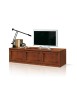 MOBILI 2G - BASE PORTA TV 3 CESTONI CLASSICA LEGNO NOCE 159X60x50 VISTA FRONTALE