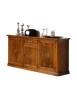 MOBILI 2G - MADIA CREDENZA IN LEGNO 3 PORTE CON INTARSI BASSANO L.166 P.49 H.90 vista frontale