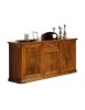 MOBILI 2G - MADIA CREDENZA IN LEGNO 3 PORTE CON INTARSI BASSANO L.166 P.49 H.90 vista frontale