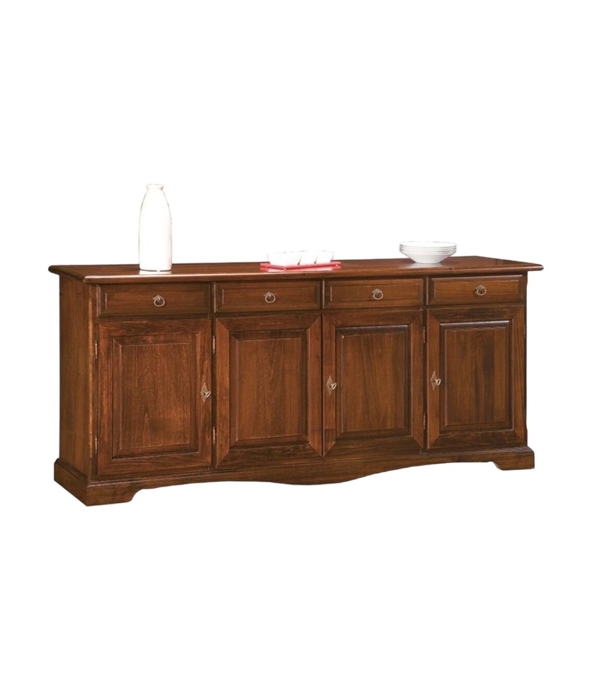 MADIA CREDENZA ARTE POVERA LEGNO TINTA NOCE L.205 P.42 H.85 (611)