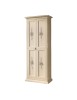 MOBILI 2G - ARMADIETTO PORTA SCARPE LEGNO AVORIO E DECORI 77X45X193 VISTA FRONTALE