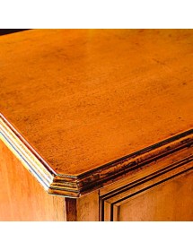 MOBILI 2G - CASSETTIERA CLASSICA 5 CASSETTI LEGNO GREZZO CON ALZATINA 120X48X144 VISTA PIANO