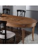 MOBILI 2G - Tavolo ovale allungabile Classico Legno Intarsio Tinta Noce 160x110x77 vista piano intarsio