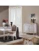 MOBILI 2G - Sedia classica legno shabby bianco seduta imbottita vista frontale sedia