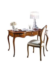 MOBILI 2G - SCRIVANIA CLASSICA 3 CASSETTI IN LEGNO ELITE 139X69x80 vista frontale