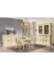 MOBILI 2G - CREDENZONE SHABBY LEGNO AVORIO CON DECORI 177x48x110 VISTA FRONTALE