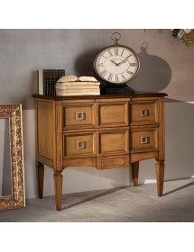 Cassettiera 2 cassetti Classica Legno bicolore 96x46x83