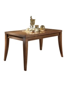 MOBILI 2G - TAVOLO RETTANGOLARE IN LEGNO DI FRASSINO TINTA NOCE 130X85x79