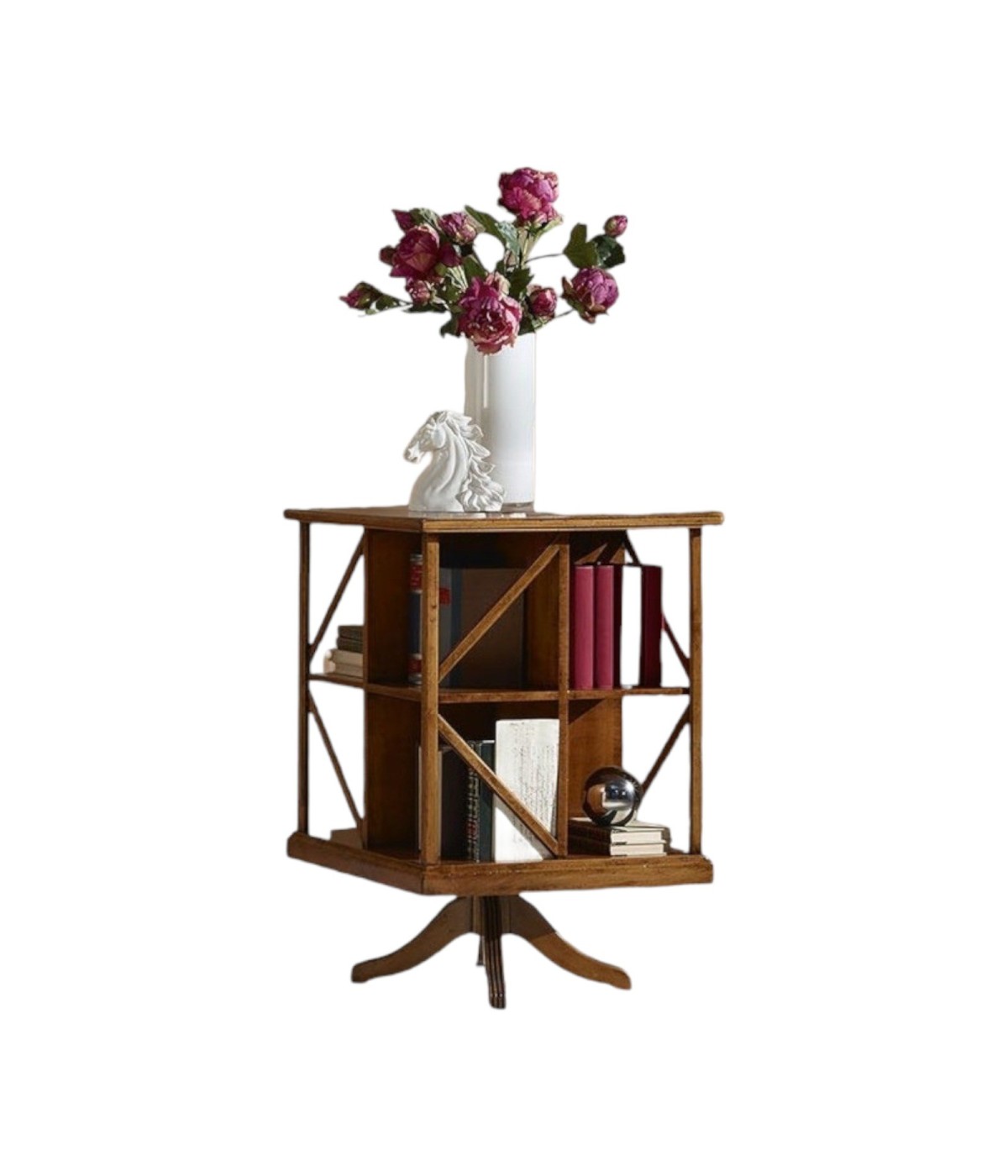 MOBILI 2G - LIBRERIA CLASSICA GIREVOLE IN LEGNO BASSANO 54X54X81