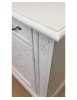 MOBILI 2G - Credenza classica decoro legno 2 porte shabby bianco 184X50X106 vista piano