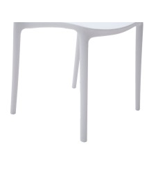 MOBILI 2G - Set 4 sedie moderne design in polipropilene bianco vista frontale gambe