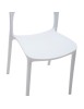 MOBILI 2G - Set 4 sedie moderne design in polipropilene bianco vista frontale seduta