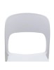 MOBILI 2G - Set 4 sedie moderne design in polipropilene bianco vista frontale schienale