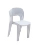 MOBILI 2G - Set 4 sedie moderne design in polipropilene bianco vista frontale impilabile