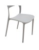 MOBILI 2G - Set 4 sedie moderne design in polipropilene grigio chiaro vista frontale