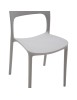 MOBILI 2G - Set 4 sedie moderne design in polipropilene grigio chiaro vista frontale seduta
