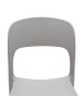 MOBILI 2G - Set 4 sedie moderne design in polipropilene grigio chiaro vista frontale schienale