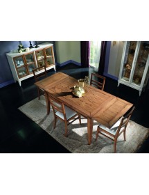 MOBILI 2G - Vetrina classica 2 porte legno bianco shabby 83X36X170 vista frontale