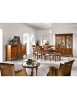 MOBILI 2G - Vetrina classica 2 porte legno intarsio bassano 163X45X207 VISTA FRONTALE SALA COMPLETA