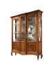 MOBILI 2G - Vetrina classica 2 porte legno intarsio bassano 163X45X207 VISTA FRONTALE